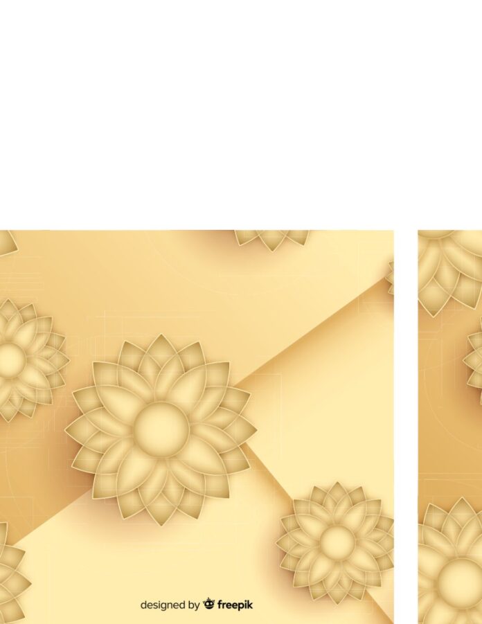 Background hoa sen vàng vector