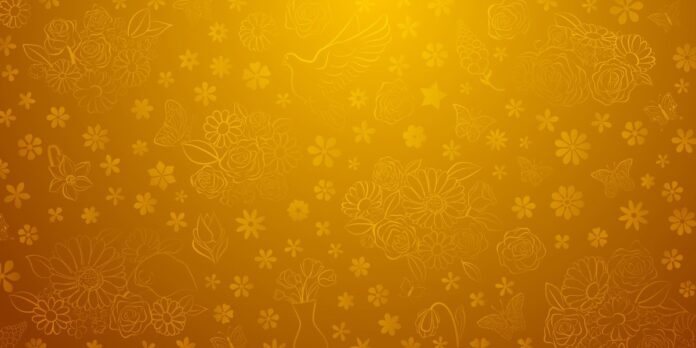 Background hoa văn vàng EPS