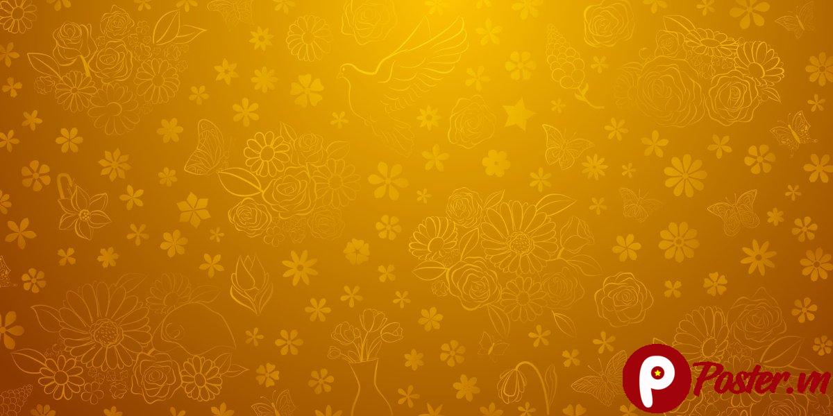 Background hoa văn vàng EPS
