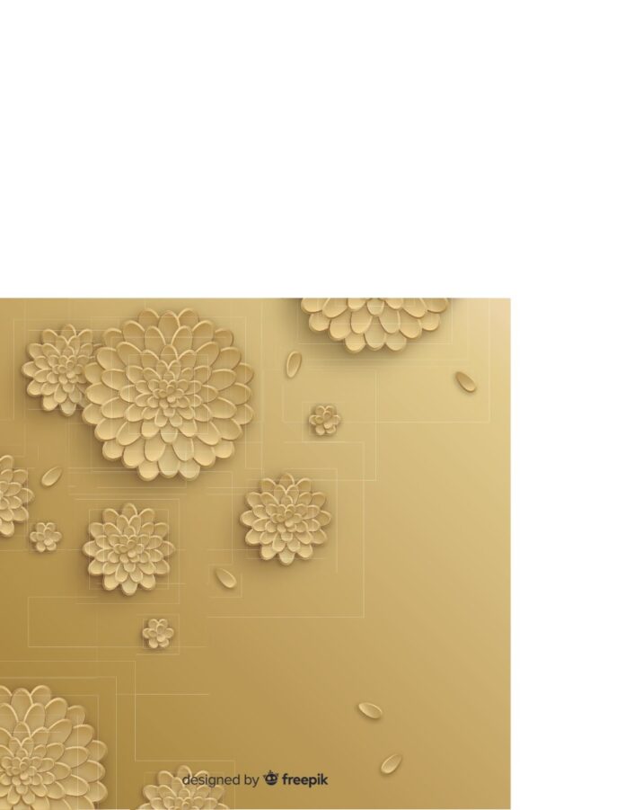 Background hoa vàng 3D sang trọng