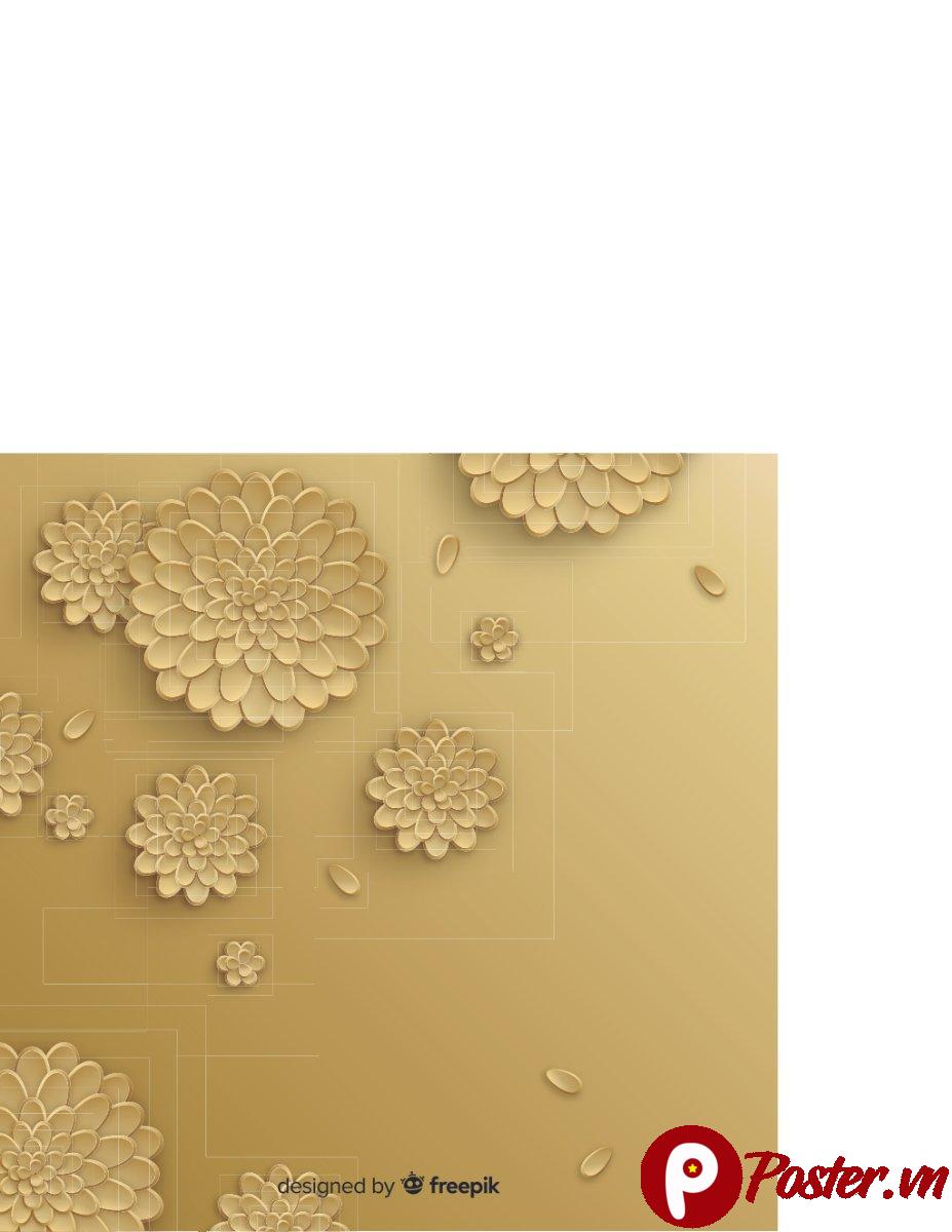 Background hoa vàng 3D sang trọng