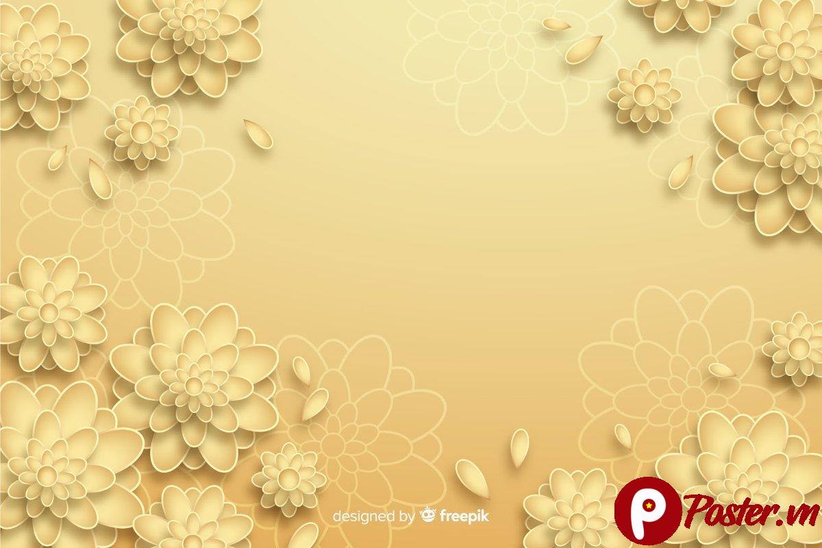 Background hoa vàng vector đẹp
