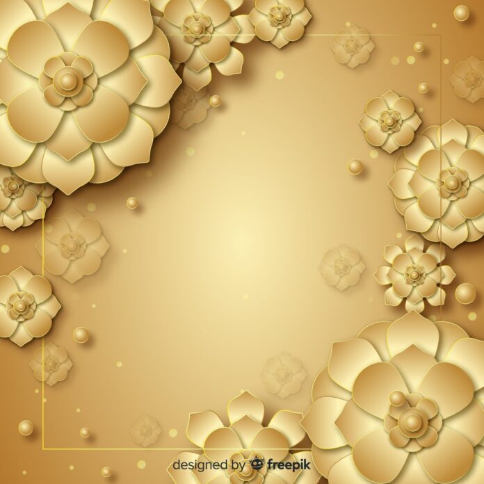 Background hoa vàng sang trọng