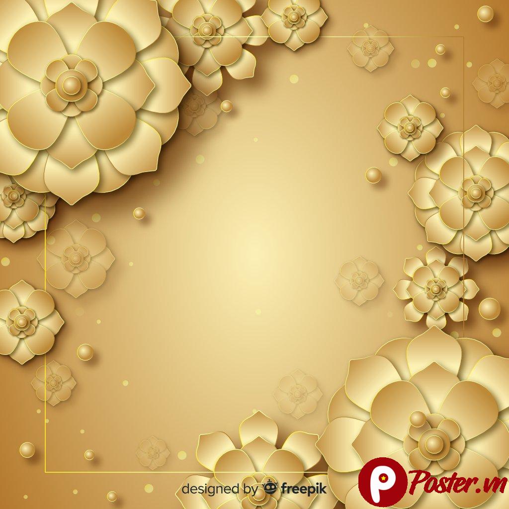 Background hoa vàng sang trọng