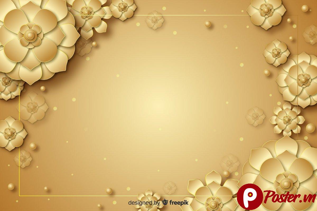 Background hoa vàng sang trọng