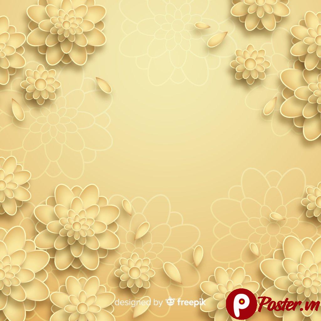 Background hoa vàng vector đẹp