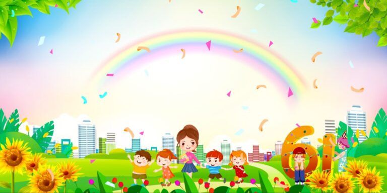 Background mầm non đáng yêu