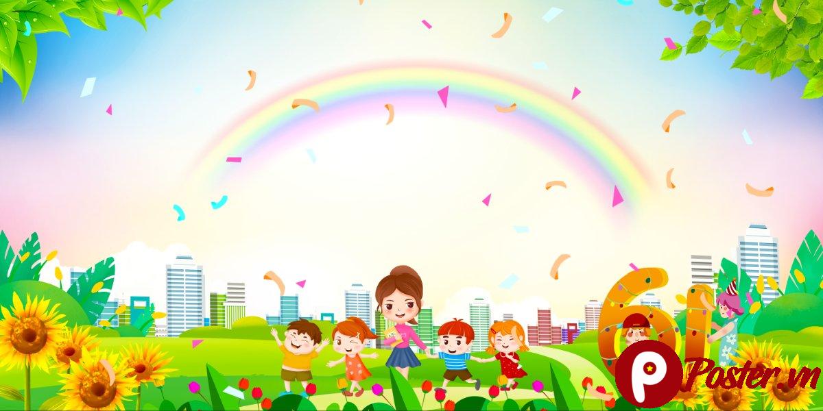 Background mầm non đáng yêu