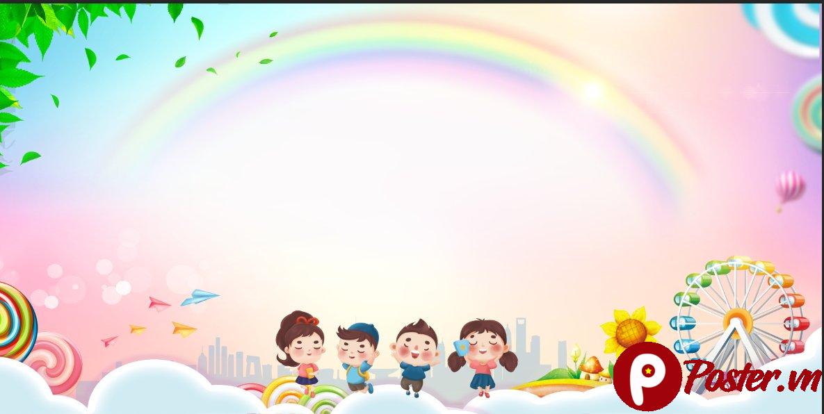 Background mầm non đáng yêu