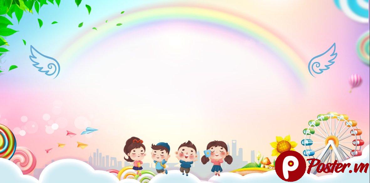 Background mầm non đáng yêu