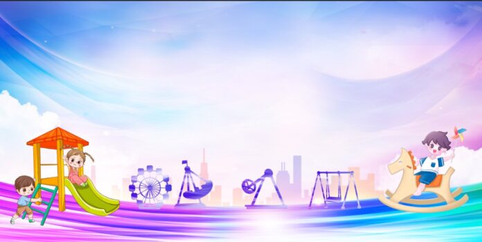 Background mầm non đồ họa vector