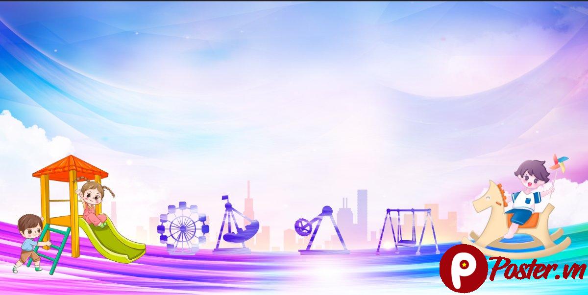 Background mầm non đồ họa vector