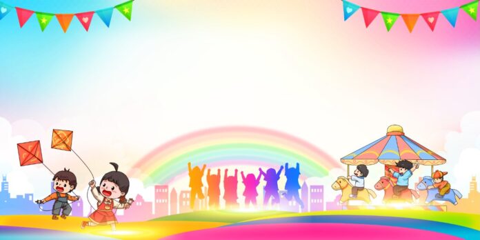 Background mầm non hoạt hình