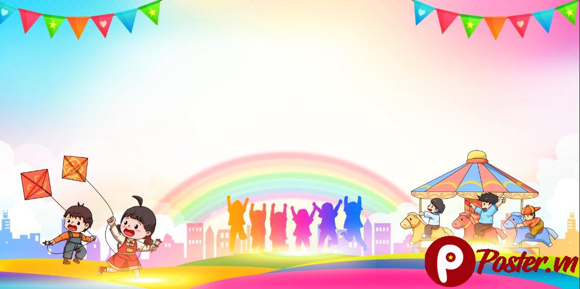 Background mầm non hoạt hình
