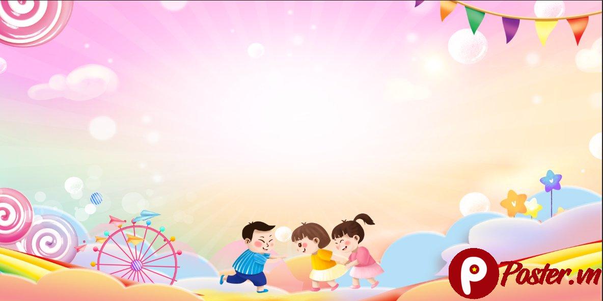 Background mầm non hoạt hình