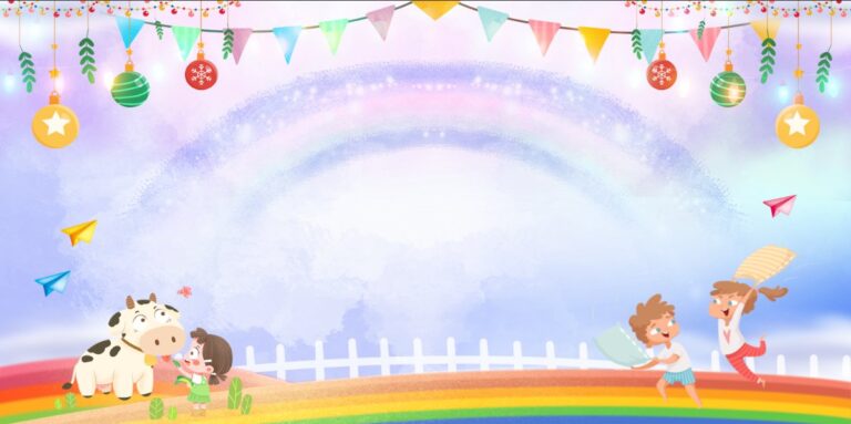 Background mầm non hoạt hình