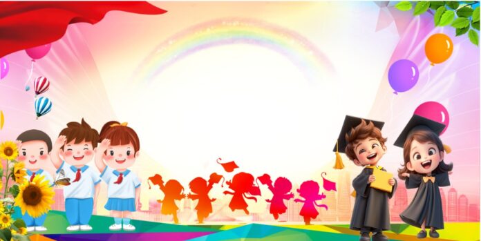 Background mầm non hoạt hình