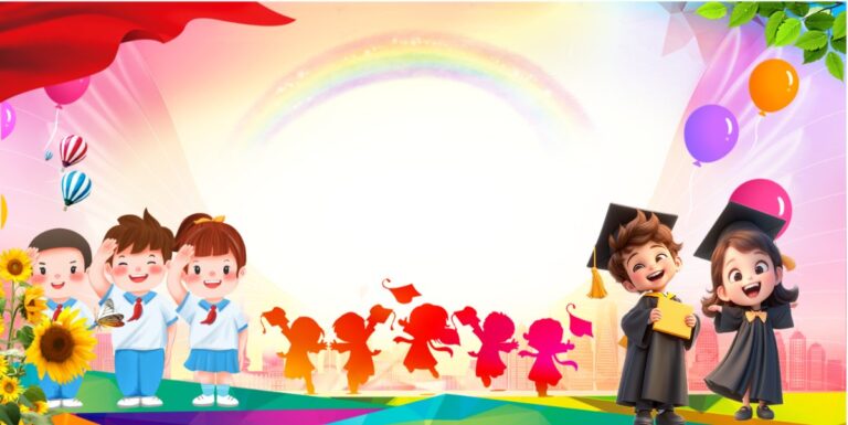 Background mầm non hoạt hình