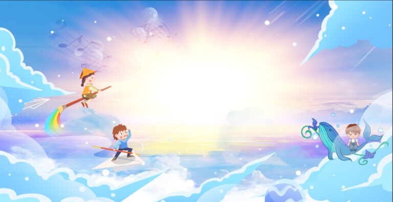 Background mầm non hoạt hình