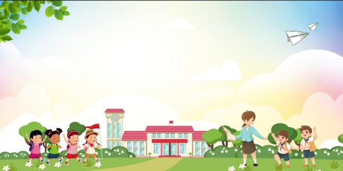 Background mầm non vector