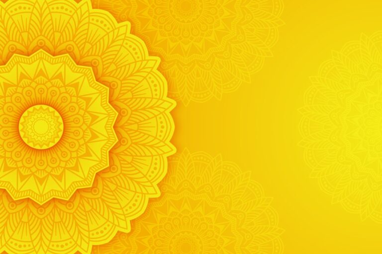 Background Mandala Vàng Vector AI