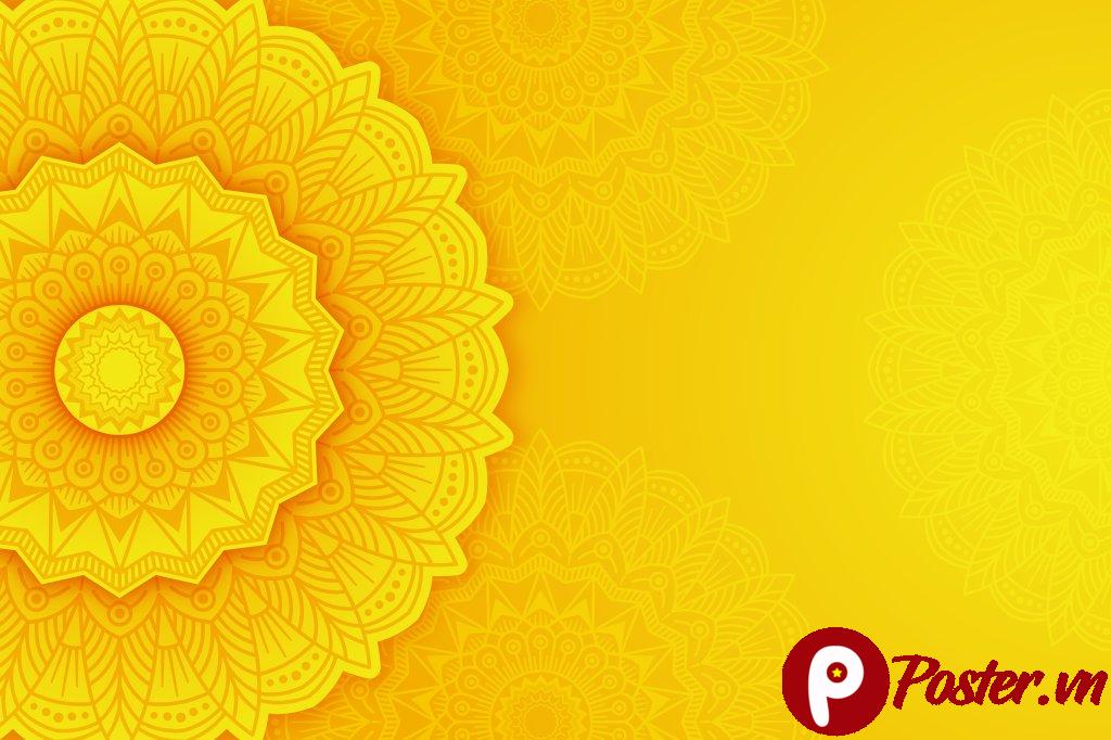 Background Mandala Vàng Vector AI