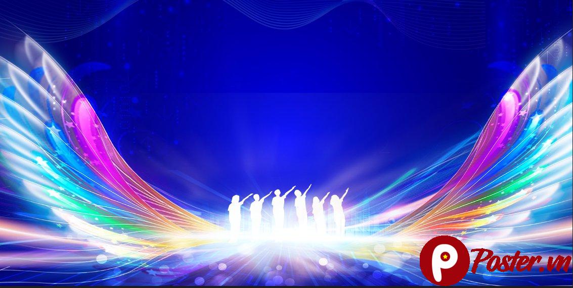 Background sân khấu đầy màu sắc