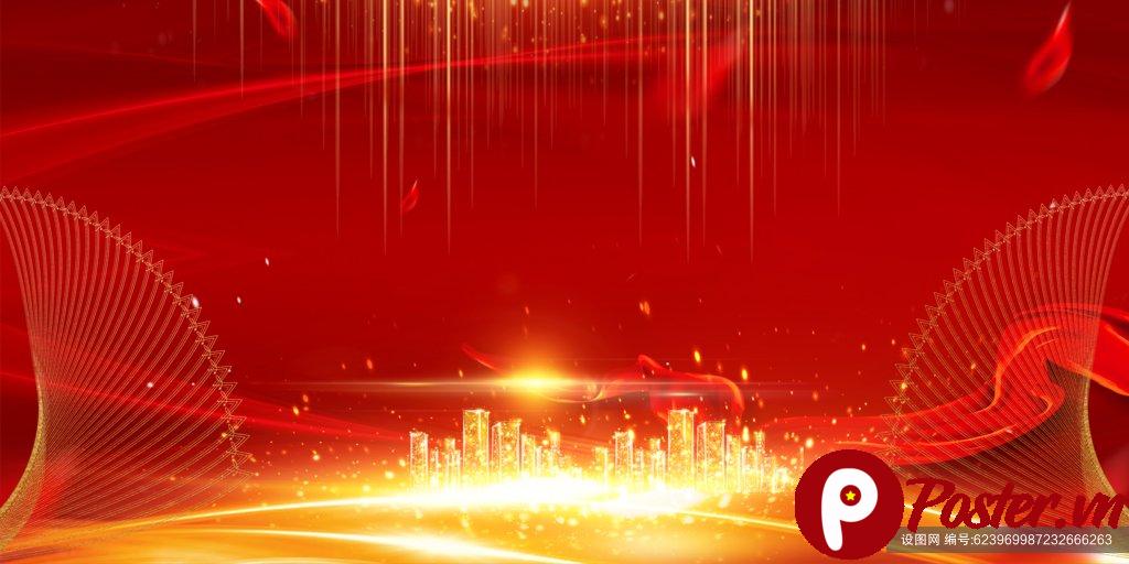 Background sự kiện đỏ vàng