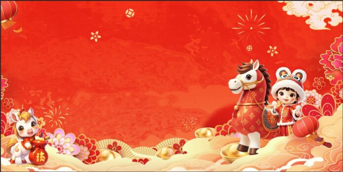 Background Tết 2025 đỏ may mắn