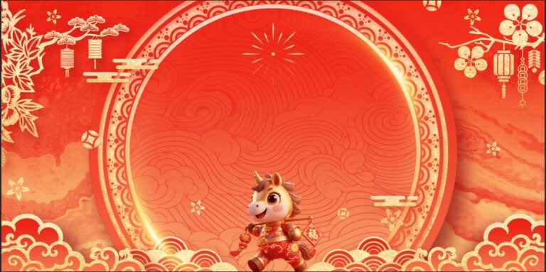 Background Tết 2025 Đỏ May Mắn