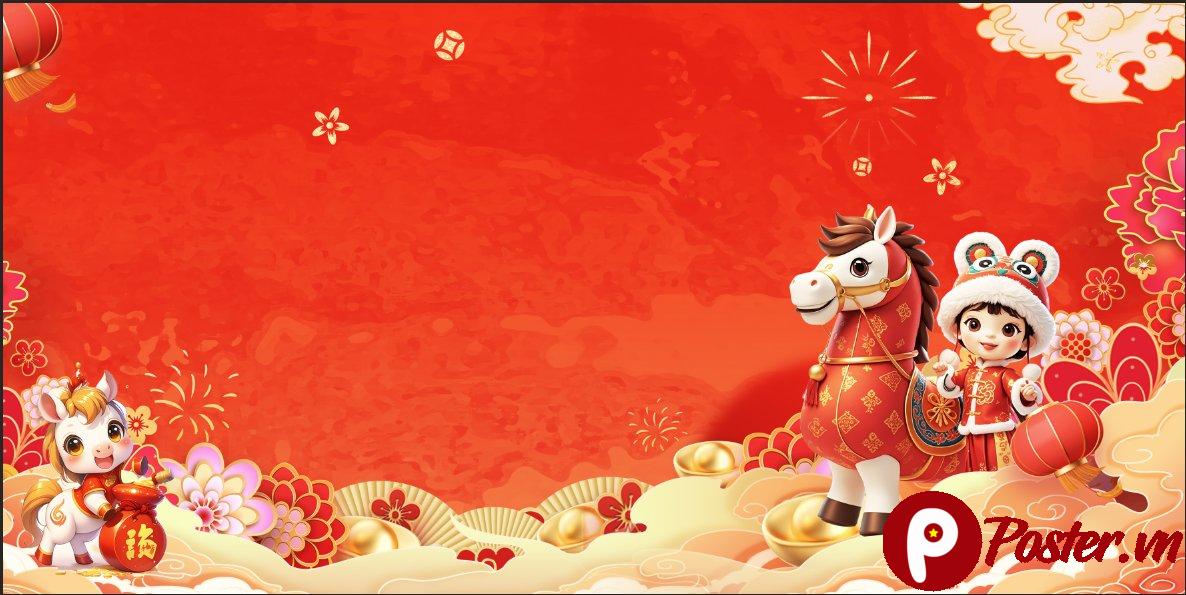 Background Tết 2025 Đỏ May Mắn