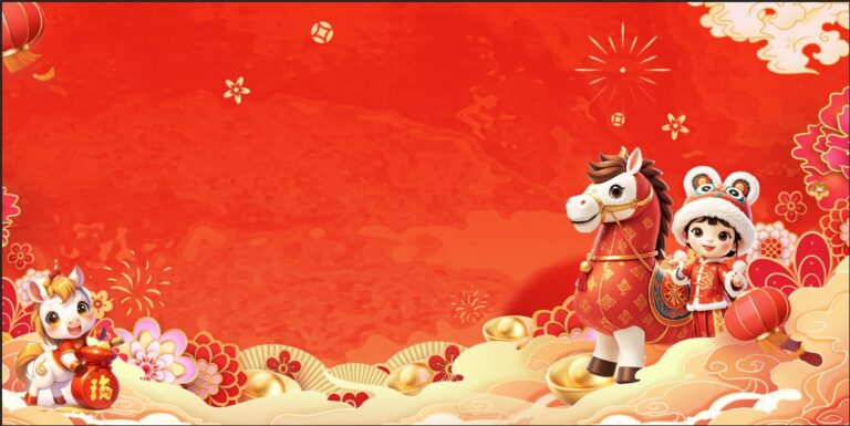 Background Tết 2025 Đỏ May Mắn