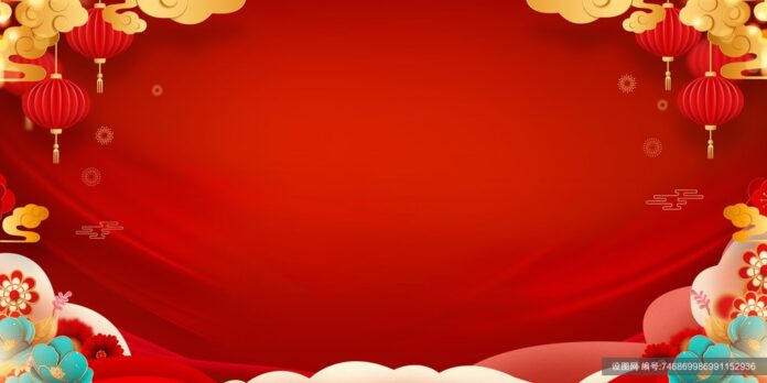 Background Tết đỏ may mắn