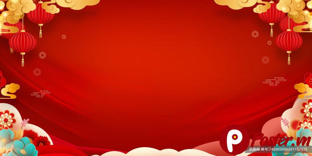 Background Tết đỏ may mắn