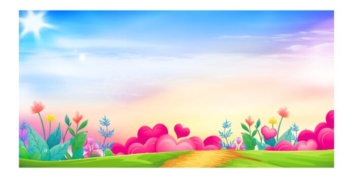 Background trái tim vector lãng mạn
