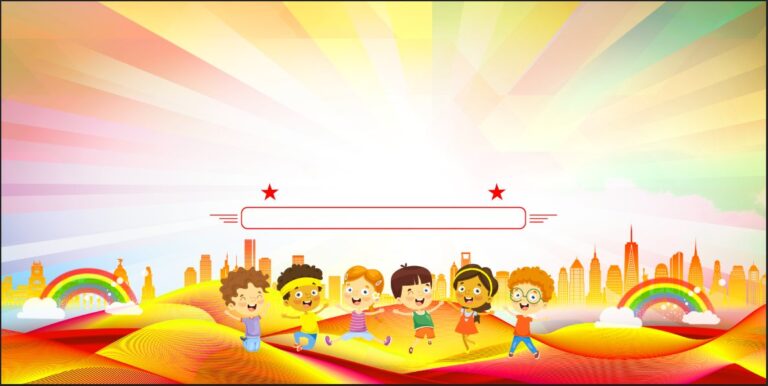 Background Trẻ Em Mầm Non Vector