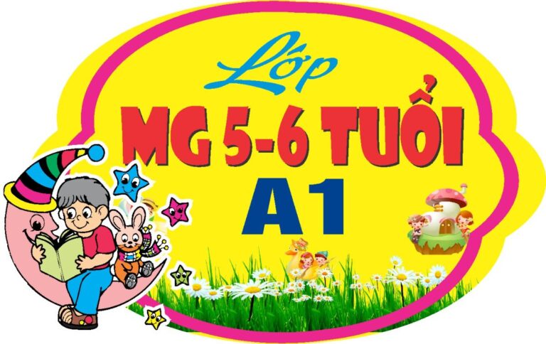 Bảng tên lớp mầm non đáng yêu