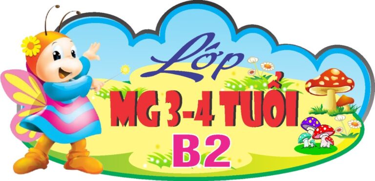 Bảng tên lớp mầm non đáng yêu