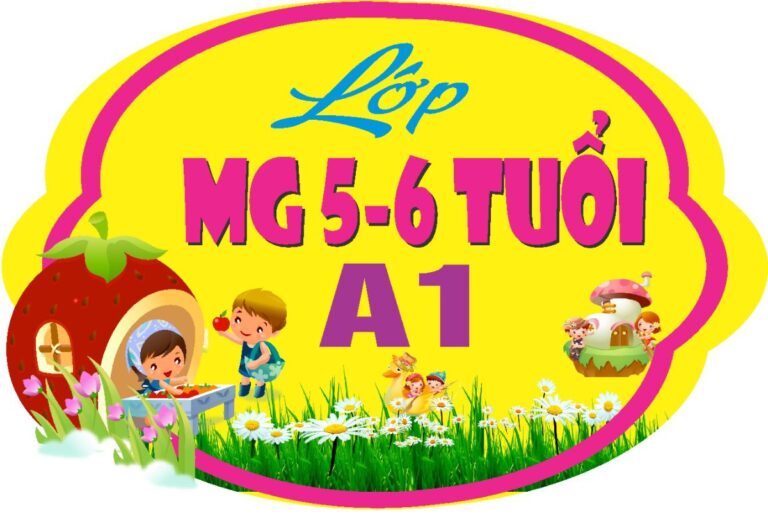 Bảng tên lớp mầm non đáng yêu