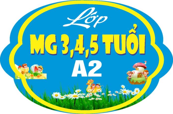 Bảng tên lớp mầm non vector