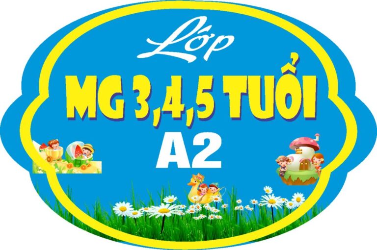 Bảng tên lớp mầm non vector