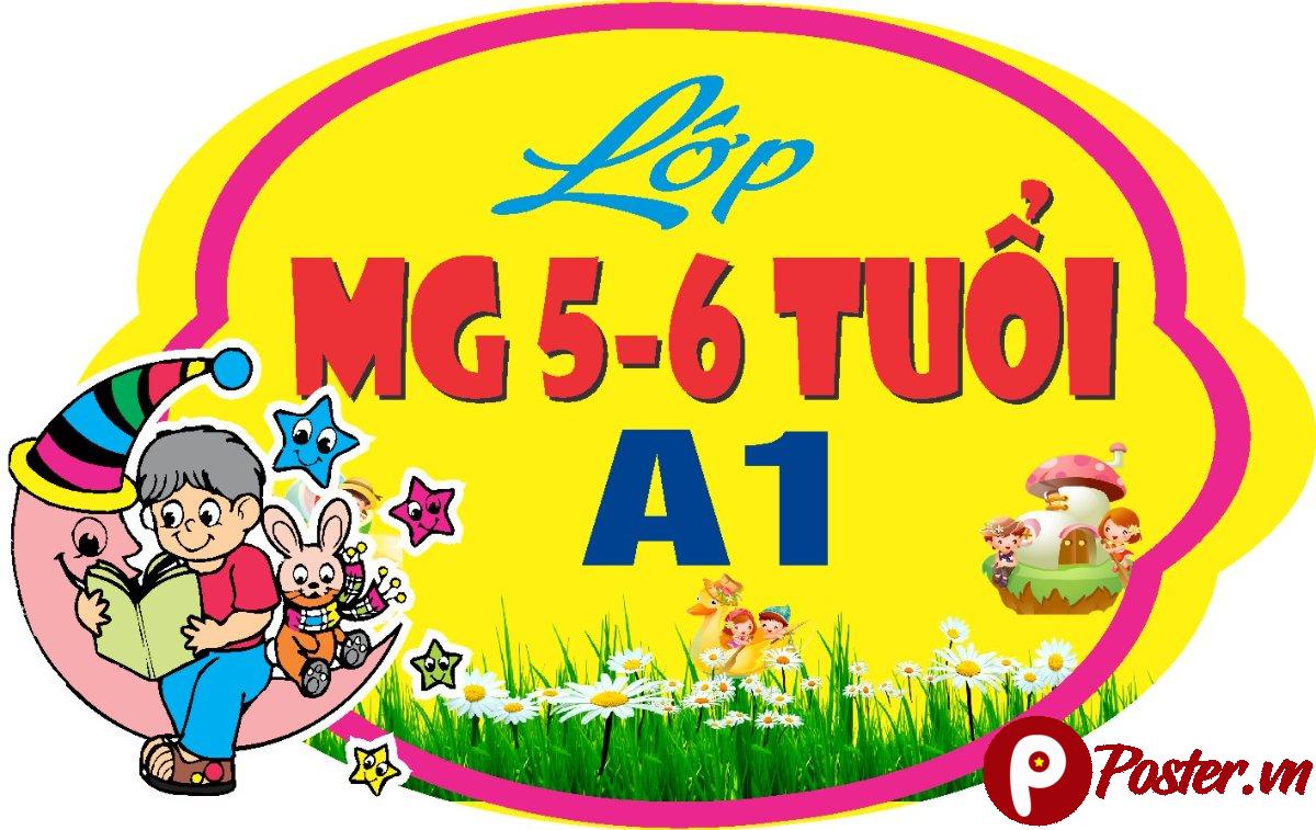 Bảng tên lớp mầm non vector