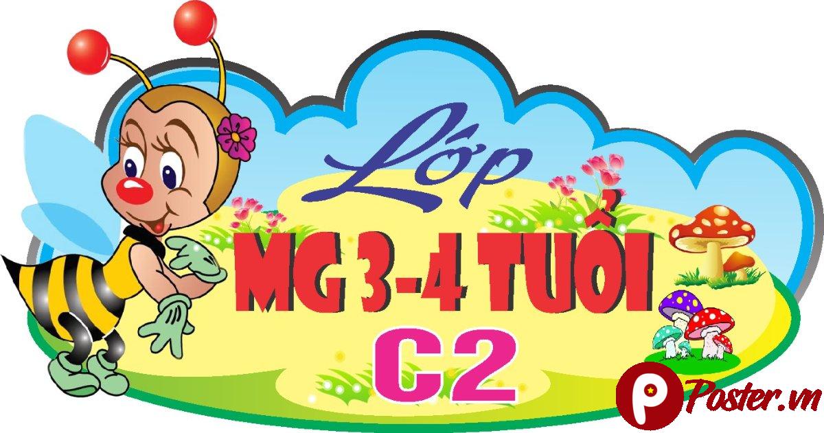 Bảng tên lớp mầm non vector chú ong