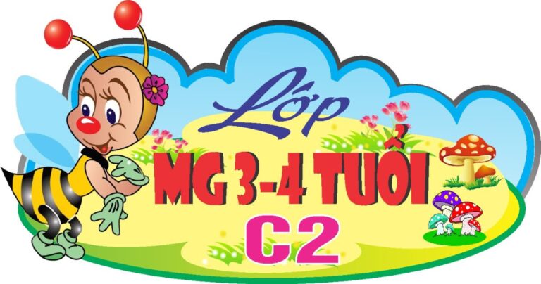 Bảng tên lớp mẫu giáo 3-4 tuổi C2