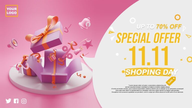 Banner 11.11 giảm giá sốc