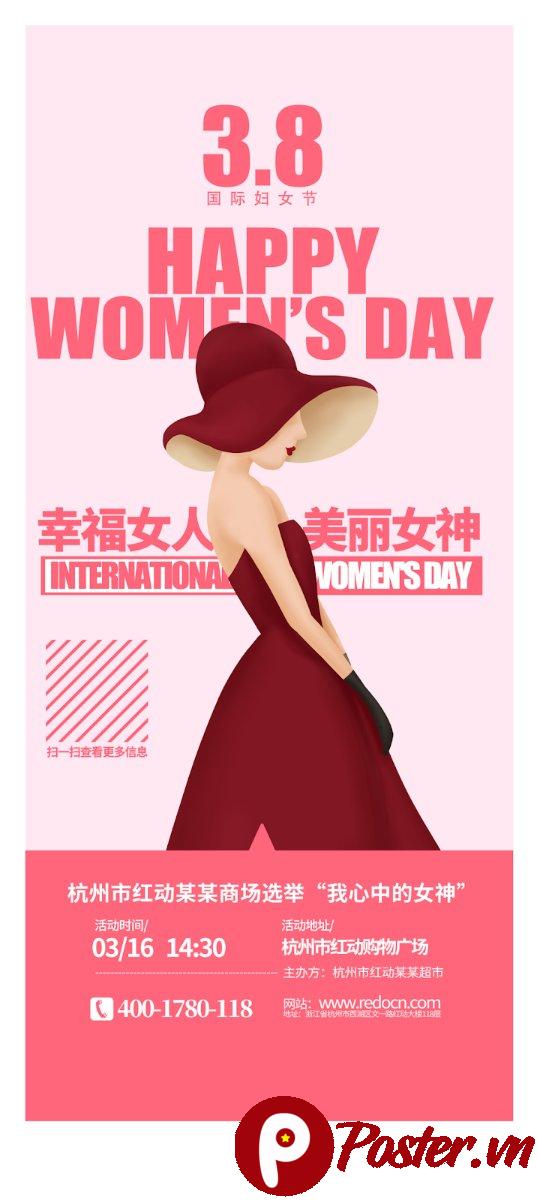 Banner 8/3 Happy Women's Day