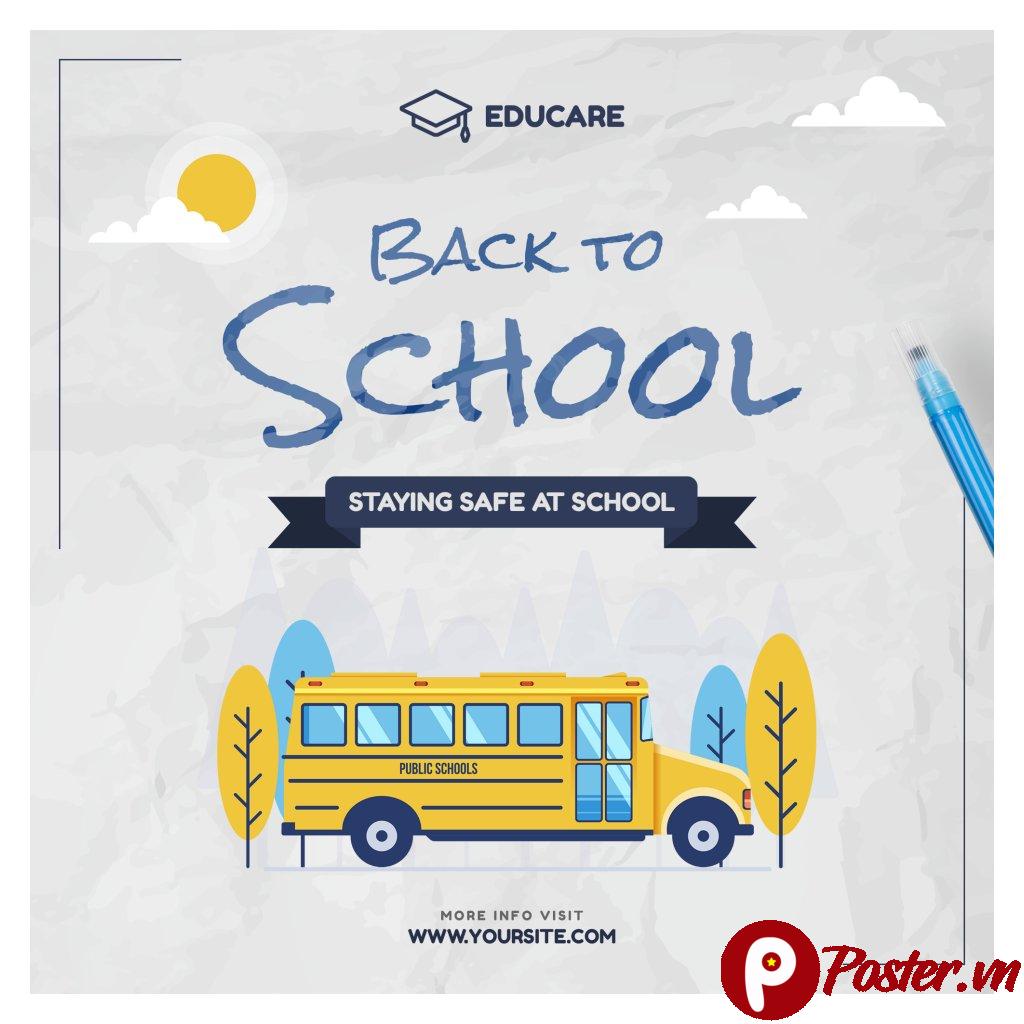 Banner Back To School Vector