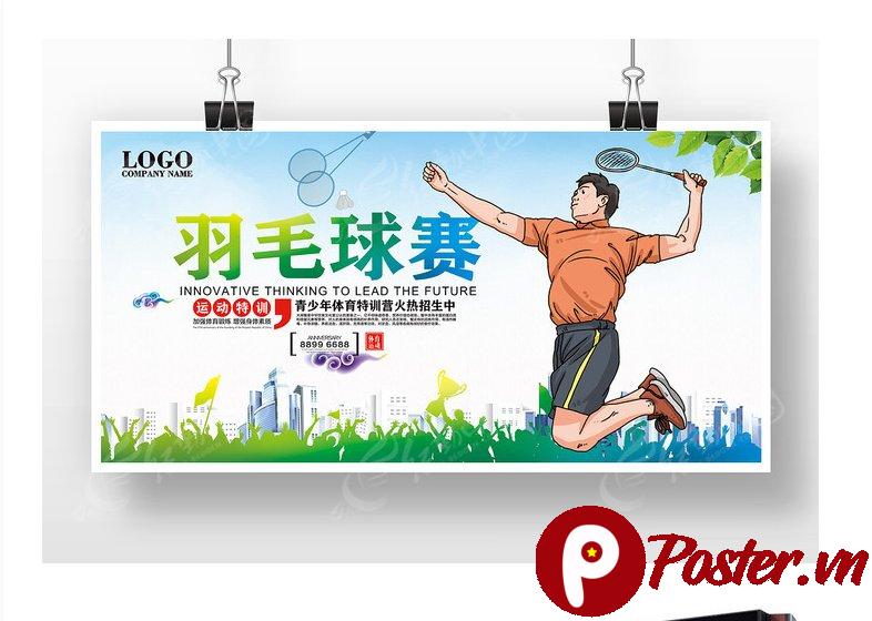 Banner cầu lông vector