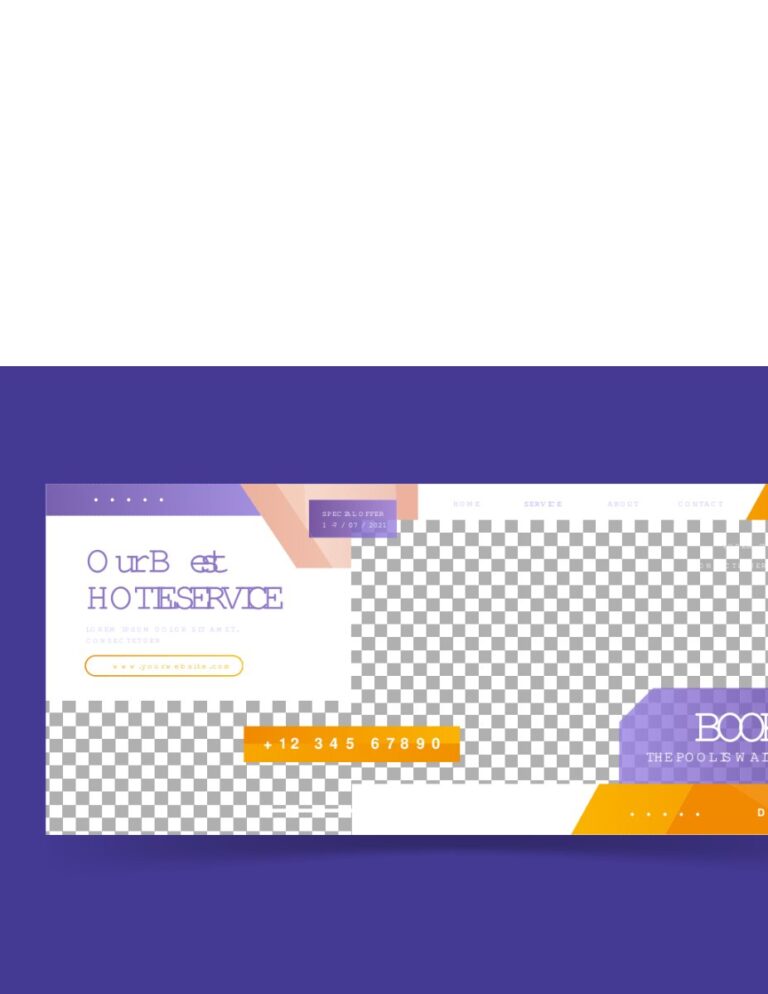 Banner dịch vụ khách sạn hiện đại