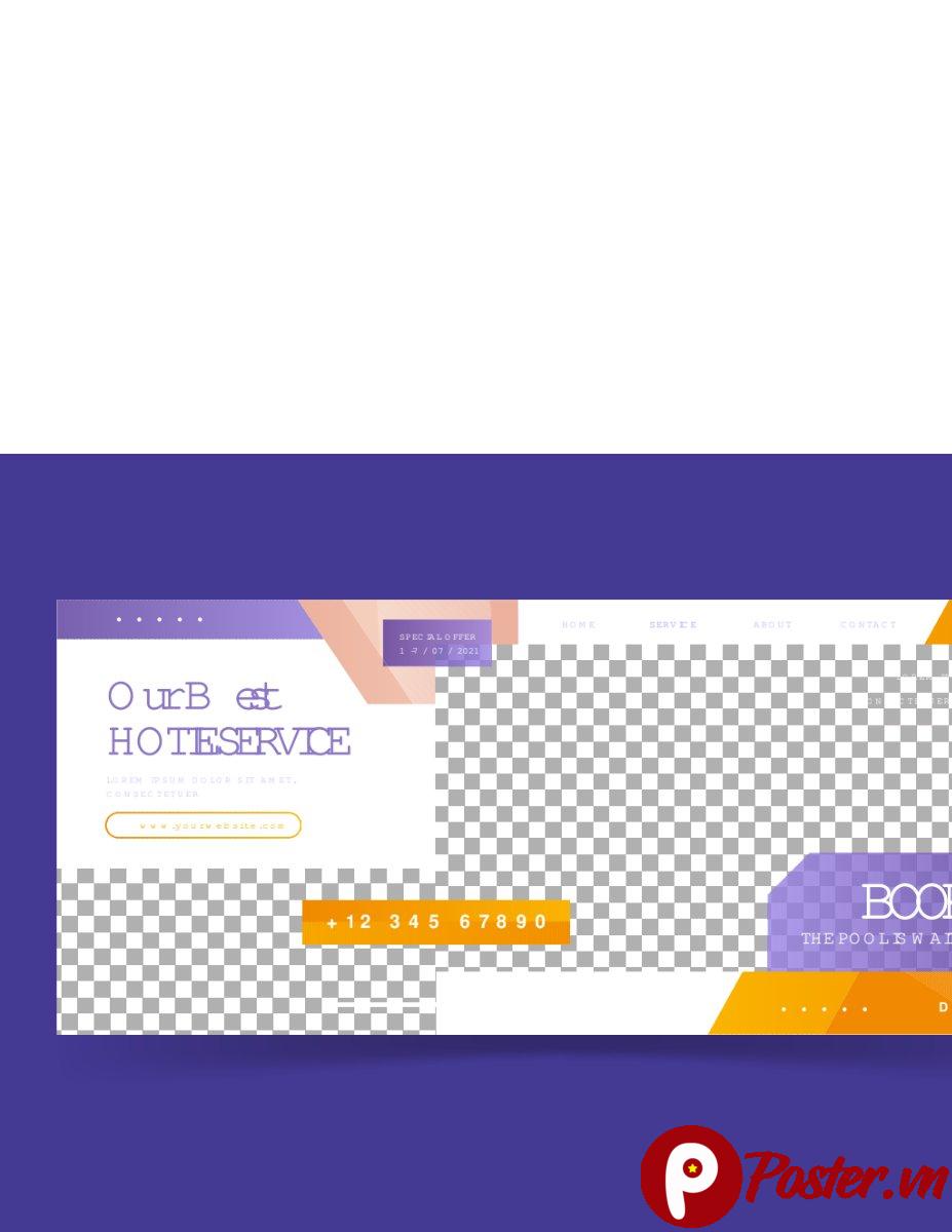 Banner dịch vụ khách sạn hiện đại